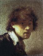 REMBRANDT Harmenszoon van Rijn Self-Portrait as a Young Man Sweden oil painting artist